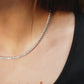 Jorrio round cut sterling silver diamond handmade necklace