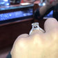 Jorrio handmade classic round cut sterling silver simple style egagement ring