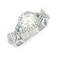 Jorrio handmade round cut Moissanite handmade classic anniversary ring wedding ring