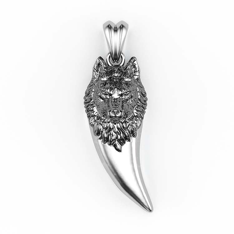 Jorrio Handmade Wolf Sterling Silver Necklace