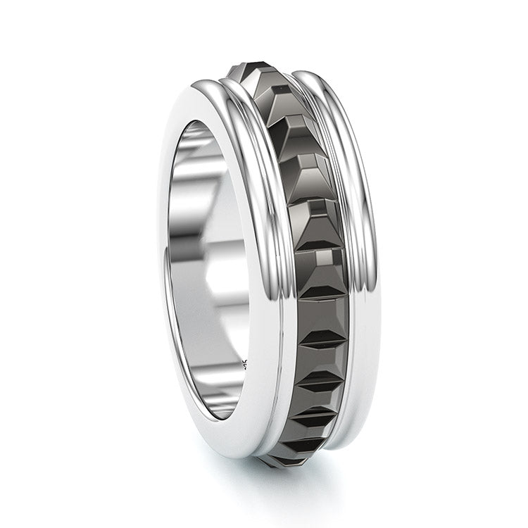 Jorrio classic sterling silver simple style wedding ring men's band
