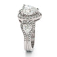 Jorrio Heart Cut Created Diamond Sterling Silver Wedding Ring Engagement Ring Vintage Ring