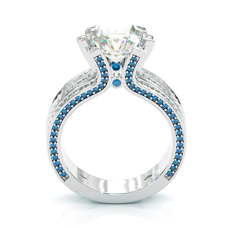 Jarrio Rings Jorrio handmade 3ct round brilliant cut prong setting engagement ring ...
