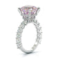 Jorrio handmade created diamond cushion cut sterling silver engagement ring