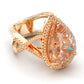 Jorrio handmade classic pear cut morganite sterling silver engagement ring