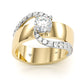 Jorrio handmade round cut Moissanite handmade classic anniversary ring wedding ring