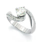 Jorrio handmade round cut sterling silver vintage engagement ring wedding ring