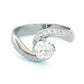 Jorrio handmade round cut sterling silver vintage engagement ring wedding ring