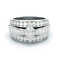 Jorrio handmade created diamond marquise cut sterling silver anniversary ring wedding ring
