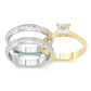 Jorrio princess cut Moissanite two tone anniversary ring wedding ring bridal set