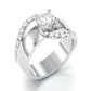 Jorrio handmade round cut Moissanite handmade classic anniversary ring wedding ring