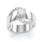 Jorrio handmade round cut Moissanite handmade classic anniversary ring wedding ring