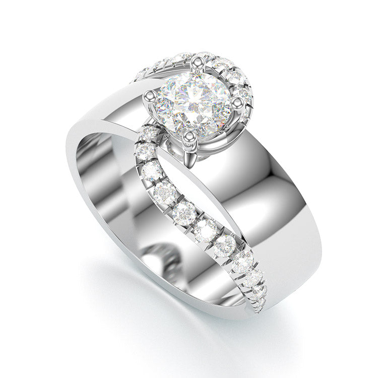 Jarrio Rings Jorrio handmade classic round cut sterling silver engagement ring wedd ...