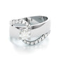 Jorrio handmade round cut Moissanite handmade classic anniversary ring wedding ring