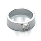 Jorrio handmade asscher cut 1.75 ct diamond classic sterling silver men's band