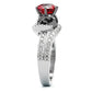 Jorrio handmade round cut ruby diamond with skull sterling silver Halloween ring
