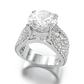 Jorrio round cut created diamond sterling silver engagement ring