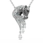 Jorrio Handmade Classic Horse Sterling Silver Diamond Necklace