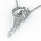 Jorrio Handmade Classic Horse Sterling Silver Diamond Necklace