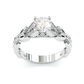 Jorrio handmade created diamond round cut butterfly wedding ring bridal set