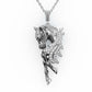 Jorrio Handmade Classic Horse Sterling Silver Diamond Necklace