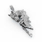 Jorrio Handmade Classic Horse Sterling Silver Diamond Necklace