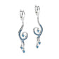 Jorrio Handmade Stylish Sapphire Sterling Silver Earrings
