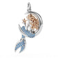 Jorrio Handmade Sapphire Mermaid Sterling Silver Diamond Necklace