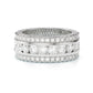 Jorrio round cut diamond sterling silver vintage women's band  wedding ring