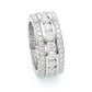 Jorrio round cut diamond sterling silver vintage women's band  wedding ring