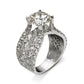 Jorrio handmade classic round cut sterling silver simple style egagement ring